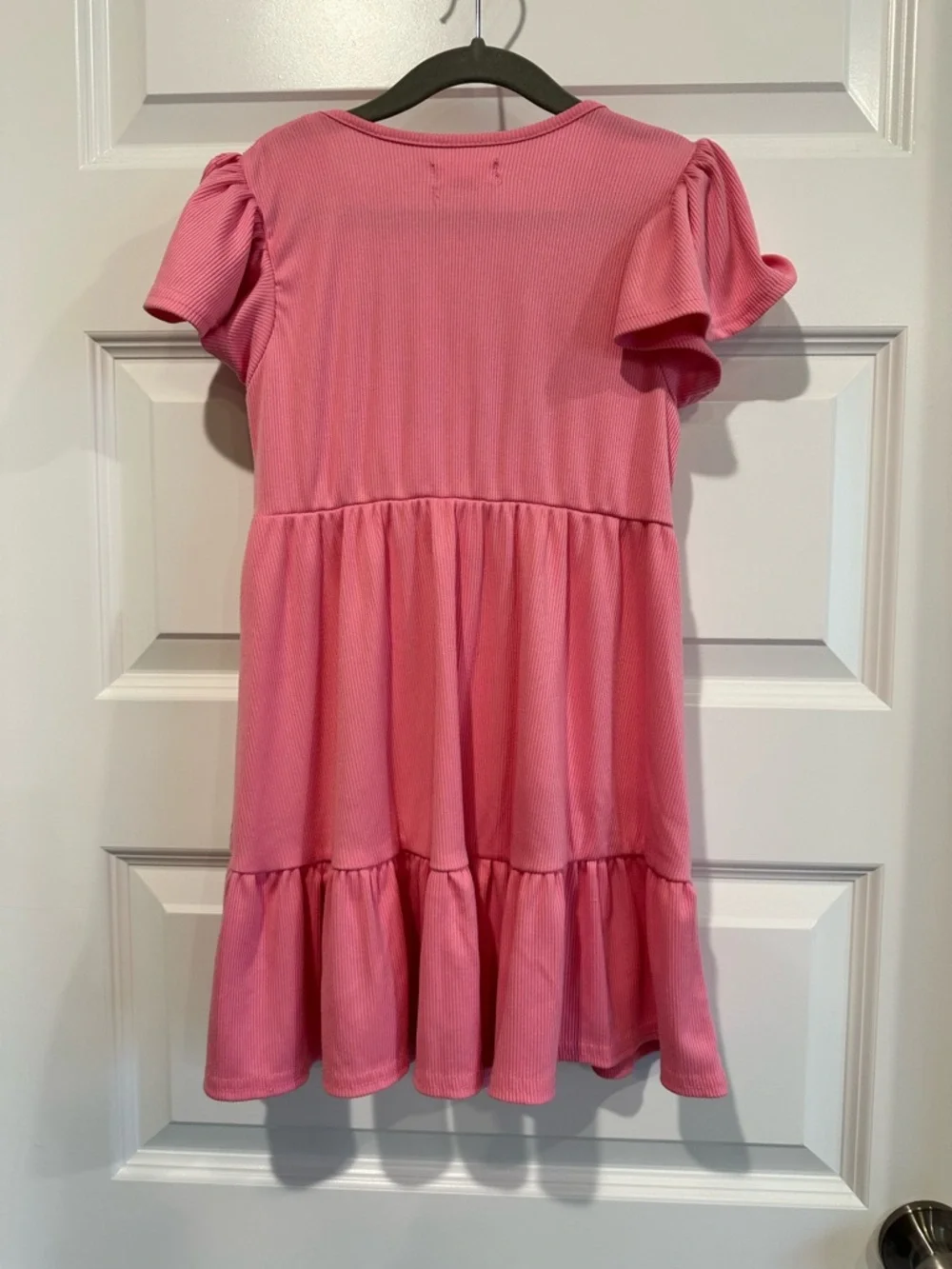Lemon Kiss Girls Pink Ribbed Dress - EUC